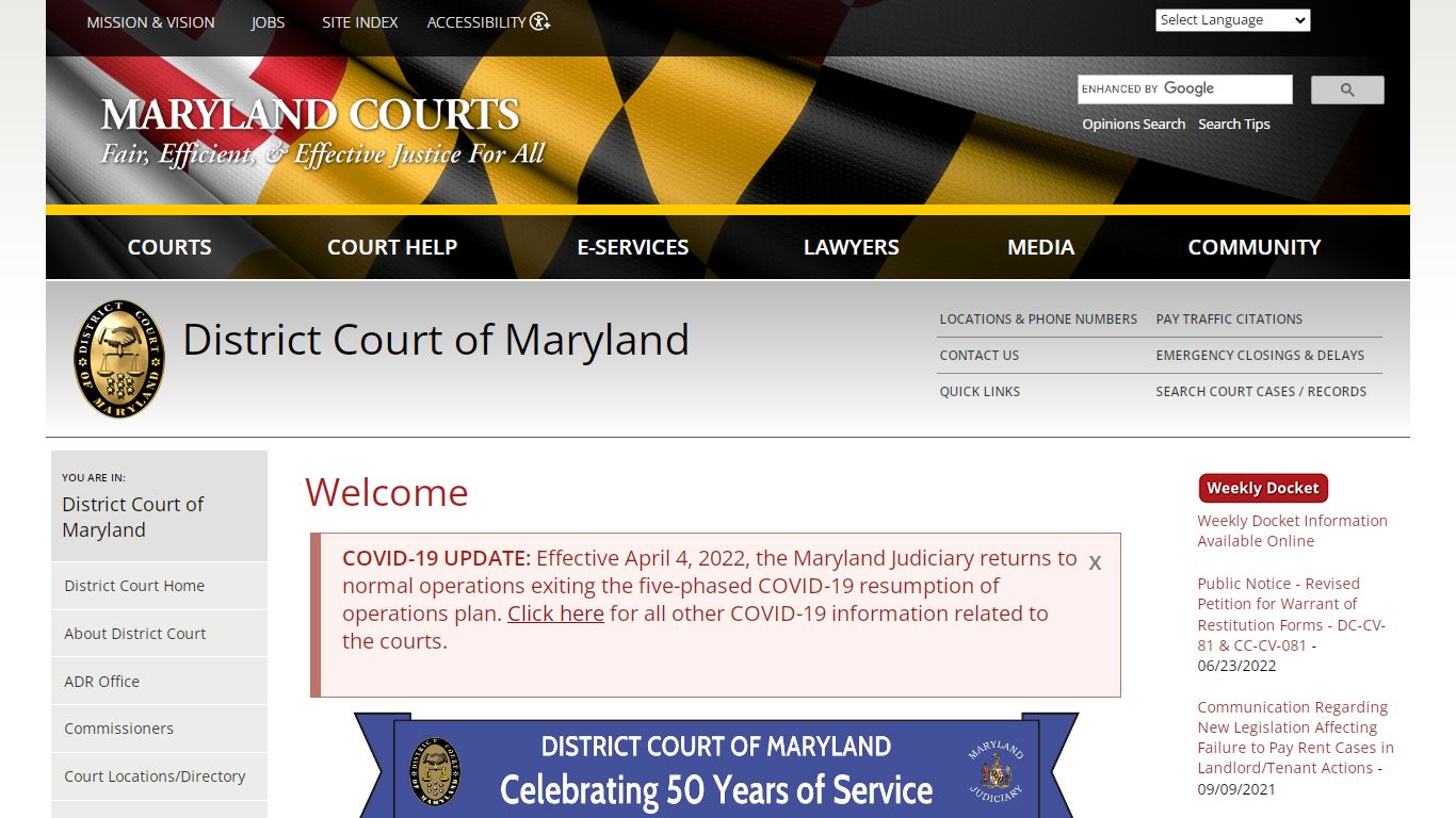 Welcome | Maryland Courts